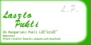 laszlo pukli business card